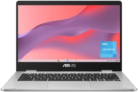 ASUS C424MA-AS48F Chromebook C424, 14.0″ 180 Degree FHD NanoEdge Display, Intel Dual Core Celeron Processor, 4GB LPDDR4 RAM, 128GB Storage, Silver Color, C424MA-AS48F