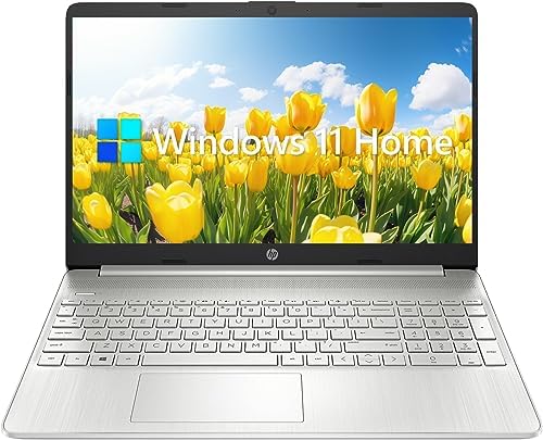 HP 2023 Newest Laptop for Business and Student, 15.6” HD Display, AMD Ryzen 3 5300U 4-Core Processor, 16GB RAM, 1TB SSD, Wi-Fi, Type-C, Media Card Reader, Windows 11 Home, Silver, KKE Accessories