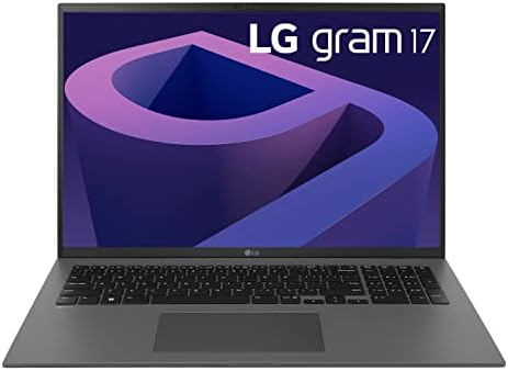 LG gram (2022) 17Z90Q Ultra Lightweight Laptop, 17″ (2560 x 1600) IPS Display, Intel Evo 12th Gen i7 1260P Processor, 32GB LPDDR5, 2TB NVMe SSD, FHD Webcam, WiFi 6E, Thunderbolt 4, Windows 11, Gray