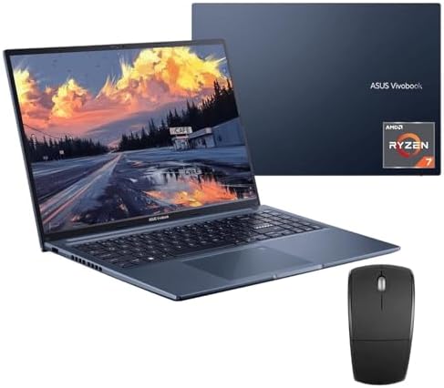 ASUS 2023 Newest Vivobook Laptop, 16″ HD Display, AMD Ryzen 7 5800HS (8 core, Beats i7-1195G7), 12GB RAM, 512GB SSD, AMD Radeon Graphics, WiFi 6, Chiclet Keyboard, USB-A&C, Windows 11 Home