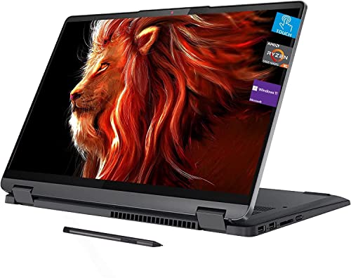 Lenovo Flex 5 Laptop, 14.0″ FHD Touch Display, AMD Ryzen 5 5500U, 16GB RAM, 512GB Storage, AMD Radeon Graphics, Windows 11 Home, Storm Grey