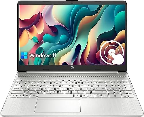 HP 2023 Newest Laptop, 15.6″ Touchscreen Display, Intel Core i3-1115G4 Processor(Beat i5-1035G4), 8GB RAM, 256GB SSD, WiFi, Bluetooth, Numeric Keypad, Windows 11 Home in S Mode, Silver